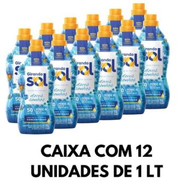 Imagem de Caixa de Amaciante Doces Sonhos( 12 Unidades de 1 Litro) - Girando Sol