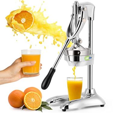 Imagem de Luzrise Espremedor manual manual de frutas cítricas profissional para bancada de metal laranja limão romã espremedor para uso em restaurante doméstico comercial (aço inoxidável, resistente, extra