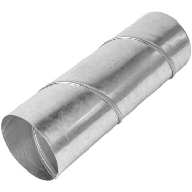 Imagem de Duto de ar espiral redondo de 10 cm, duto de 30 cm de comprimento, extensão de mangueira de ventilação de secador de aço galvanizado rígido reto, exaustão de ar quente, duto de metal roscado