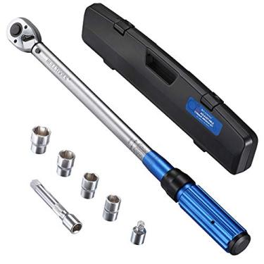 Imagem de BULLTOOLS Conjunto de chave de torque de 1/2" Drive Click Chave de torque ajustável de 90 dentes com fivela (10-220 Nm)