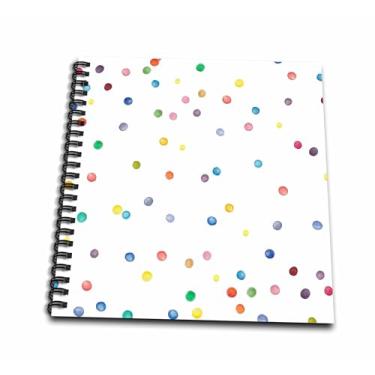 Imagem de Livro de desenho de confetes coloridos para festa em aquarela rosa 3D