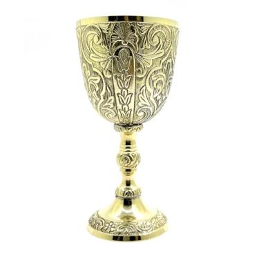 Imagem de Morcomart Cálice de vinho cálice mediveal de latão para comunhão Cálice de cerveja Arthur King Cálice 240ml