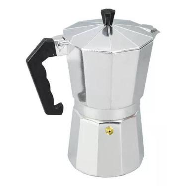 Imagem de Cafeteira Italiana Expresso  Faz 9 Xícaras Café Cinza Aluminio