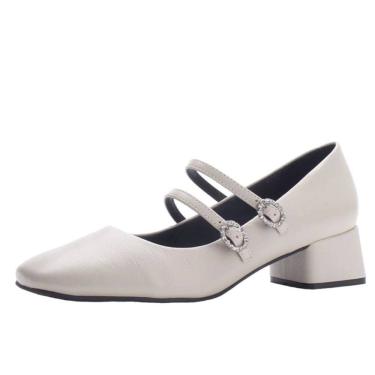 Imagem de Sapato Boneca Couro Salto Bloco Lia Line + Natália Toscano