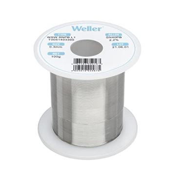 Imagem de Weller WSW SnPb (T0051403399) Fio de solda, Diâmetro: 0,3 mm / 0,012 pol, Peso: 100 g/3,527 oz, liga Sn60Pb40, conteúdo de fluxo 2,2%