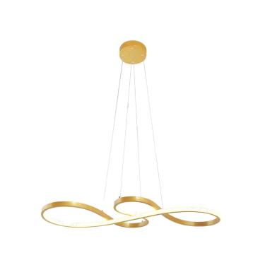 Imagem de Pendente Espiral Dourado 75cm Led 39W 3000K Bivolt