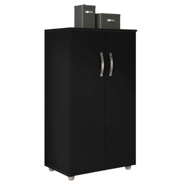 Imagem de Armário Multiuso Rosana 2 Portas Preto Ajl