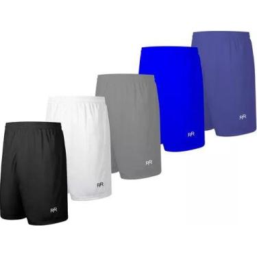 Imagem de Kit 5 Short Calção Futebol River Academia Corrida Esportivo Bermuda Tr