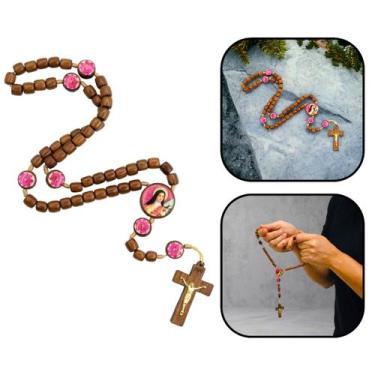 Imagem de Terço Santa Teresinha do Menino Jesus Madeira 8 mm - Canção nova