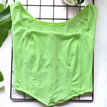 Imagem de Cropped Top Estilo Corselet com Alças Basic - LUSH!, Verde limão, M
