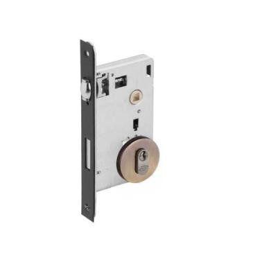 Imagem de Fechadura rolete pivotante externa imab 1710 redonda antique ouro velh