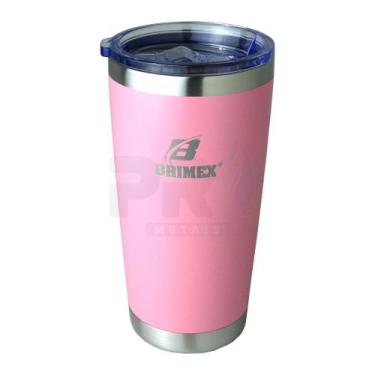 Imagem de Copo Térmico com Tampa Brimex Inox 600ml Chopp, Cerveja ou Café Várias