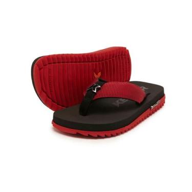 Imagem de Sandalia/chinelo kenner original kivah pro kids preto/vermelho, 31/32