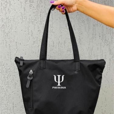 Imagem de Bolsa Shopper Nylon PSICOLOGIA de Ombro Clean Esportiva Academia Bags 