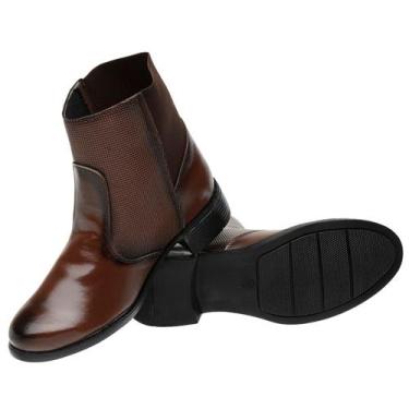 Imagem de Bota Coturno Feminina Cano Curto Salto Baixo Com Elastico - Faria Shop