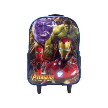 Imagem de Mochila Escolar com Rodinha Infantil Marvel Vingadores - Xeryus