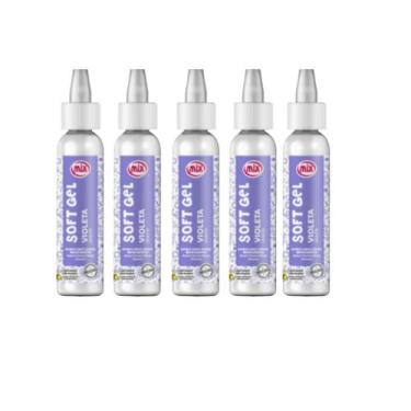 Imagem de Kit 5 Soft Gel Corante Para Pasta Americana Chantilly Glacê - Mix, Vio