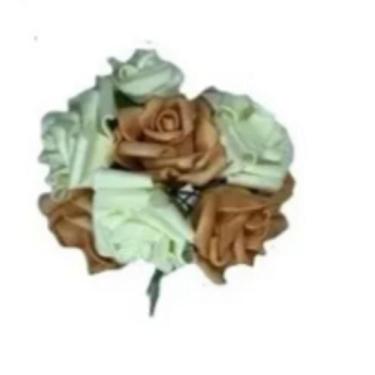 Imagem de 4 buquês mini rosas em eva com 6 rosas em cada arranjo flor - Novidádi