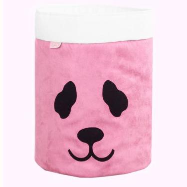 Imagem de Cesto Organizador Para Brinquedos  - Bebê & Enxoval, Panda Rose/Cru