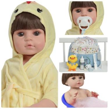 Imagem de Bebê Reborn Realista Menino Arthur Saída de Banho + Pelúcia - Cegonha 