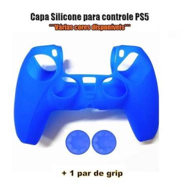 Imagem de Capa Case De Silicone Controle Ps5 Dualsense  Azul - Sem Marca