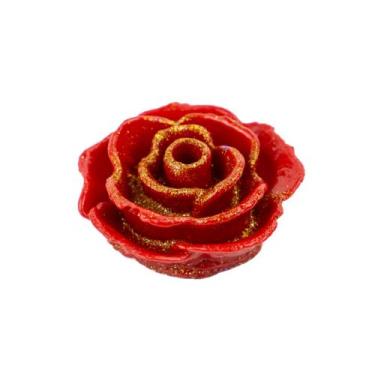 Imagem de Ofertório Pomba Gira Rosa Vermelha Umbanda 5 cm Resina - Lua Mística -