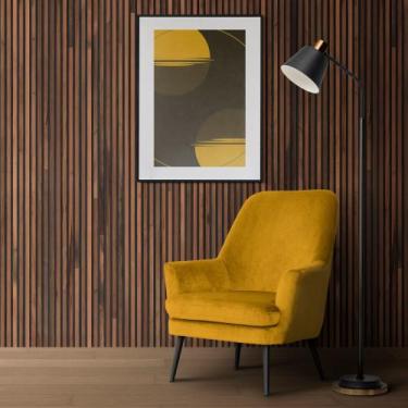 Imagem de Papel De Parede Adesivo Ripas De Madeira Clara Lavável - AUM Adesivos,