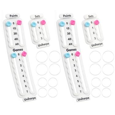 Imagem de Uniharpa Marcador de pontuação de tênis para raquete de raqueta, marcador de pontuação de raquete de tênis, contador de placar pequeno para treinador de tênis, pontos de gravação de rastreador de