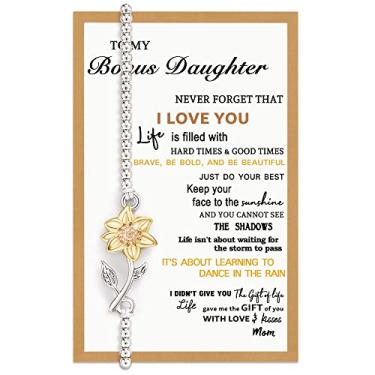 Imagem de Tarsus Presentes de girassol para mulheres e meninas adolescentes, pulseiras de girassol para filha, Sem pedras preciosas