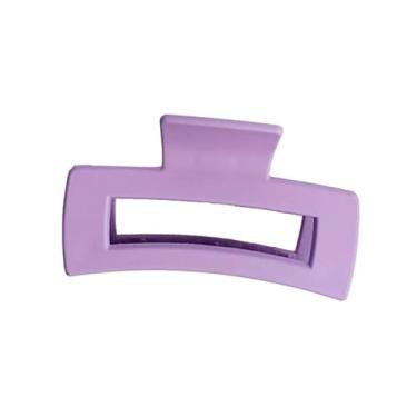 Imagem de Grampos de cabelo roxo, clipe de cabelo retrô oco feminino moderno forte clipes grandes para lavar o rosto acessórios de estilo ultraleves meninas, grampos de cabelo