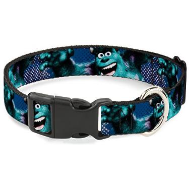 Imagem de Buckle-Down Coleira para gatos Breakaway – Sulley Scare Pose/Dots Blues/Branco – 1,27 cm de largura – Serve para pescoço de 23 a 38 cm – Grande