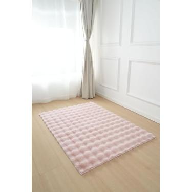 Imagem de Tapete Pelo Alto Ondulado Waves 100x140cm - Jolitex - Rosa