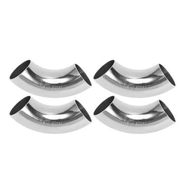 Imagem de Motoforti 4 peças 90 graus curva mandril cotovelo carro modificado tubo de escape tubulação 2.5 cm espessura OD 1,5 mm/16GA 25x85x1,5 mm 201 aço inoxidável 4 peças