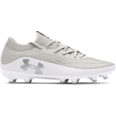 Imagem de Under Armour Tênis unissex para adultos com chuteira Magnetico Select 4, (100) Branco/Argila Branca/Prata Metálico, 35/36 BR