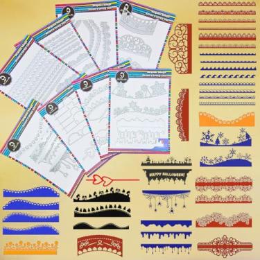 Imagem de Alinacutle 47 peças, bordas, cartões, bordas, corte de metal, corte de matriz para artesanato em papel, feito à mão, cartões comemorativos, scrapbooking e artes de álbuns, da Alina Crafts da Alina