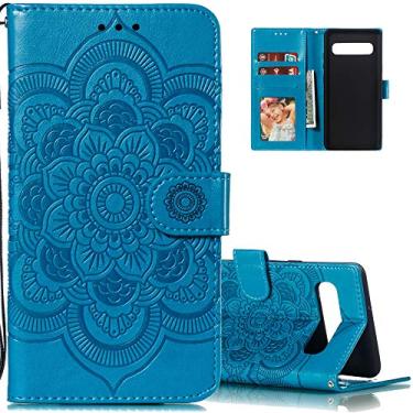 Imagem de LEECOCO Capa para Samsung S10e Mandala Embossing Luxury PU Leather Flip Notebook Carteira Estilo Livro Suporte Magnético Slot para Cartão Folio Bumper Capa de Proteção para Samsung Galaxy S10e Mandala