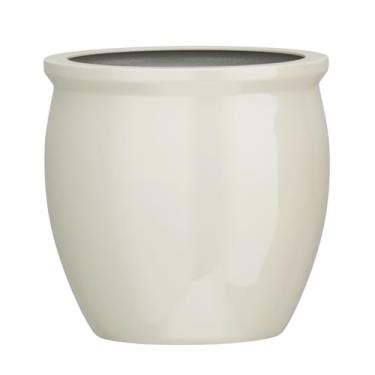 Imagem de Vaso Vietnamita Fibra De Vidro Caribe M 38cm Decorativo (Off White)