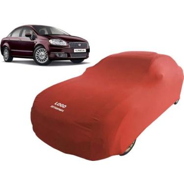 Imagem de Capa Para Cobrir Carro Fiat Linea Essence Tecido Helanca - Mz, Vermelh
