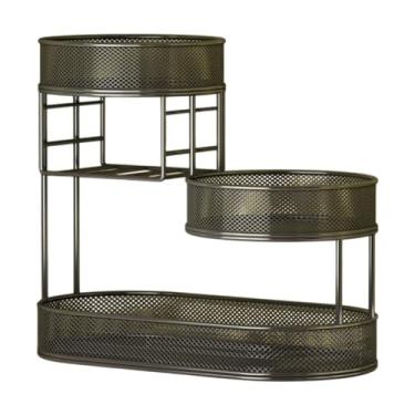 Imagem de FytStycale Suporte de cesta de arame de 3 camadas Fio de metal Cesta de frutas Cesta de pão Cesta de vegetais para vegetais, Preto