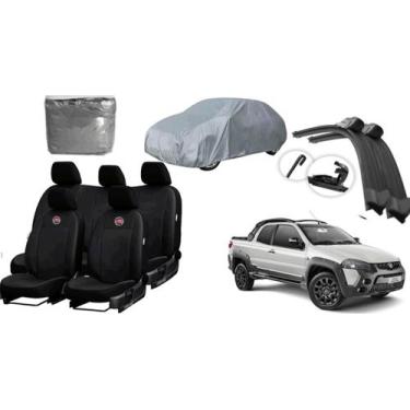 Imagem de Kit Completo de Capa de Couro Strada 14-19 + Capa de Cobertura + Limpa