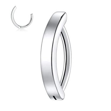 Imagem de SQKXKLCZ Anéis de umbigo de titânio e aço inoxidável G23 de ouro/prata/ouro rosa 14G/16G Clicker Barbells Body Piercing Joia de umbigo, Titânio, Sem pedras preciosas