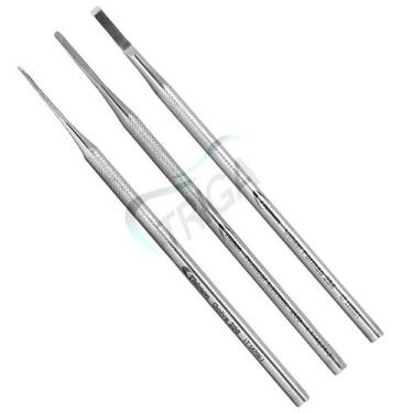 Imagem de Bisturi Podólogo Kit 3pcs - Goiva 206, Nuclear 209 e Formão 254 - THIM