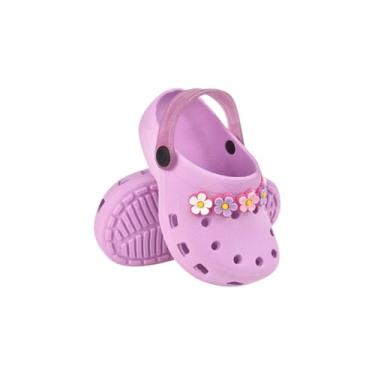 Imagem de Sandalia Babuche Feminino Infantil Menina Chinelo Leve Lilás Criança de 1 a 3 anos Belizitos