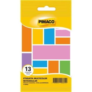 Imagem de Etiqueta Multicolor Retangular - Pimaco