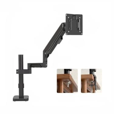 Imagem de Suporte de exibição para monitor único, suporte de mesa ajustável para monitor de tela de 17-81 polegadas, comporta 9 kg, braço de monitor de mola a gás de movimento total com suporte de exibição Vesa