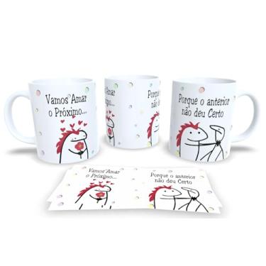 Imagem de Caneca Branca de Porcelana Personalizada Frases Engraçadas Divertidas e Humor Pack12 (Vamos amar)