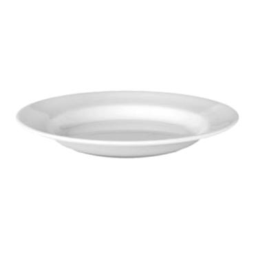 Imagem de FSE Prato de sopa 1109TW, 283 g, 24 cm de diâmetro, resistente à quebra, pode ser lavado na lava-louças, sem BPA, melamina, branco imperial, NSF, pacote com 12