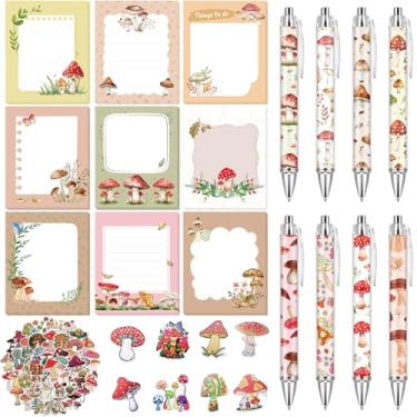 Imagem de Fuyoooo Conjunto de presentes de Natal, materiais de escritório, presentes fofos para mulheres, artigos de papelaria escolares, inclui canetas adesivas, adesivos, decoração de festa de aniversário