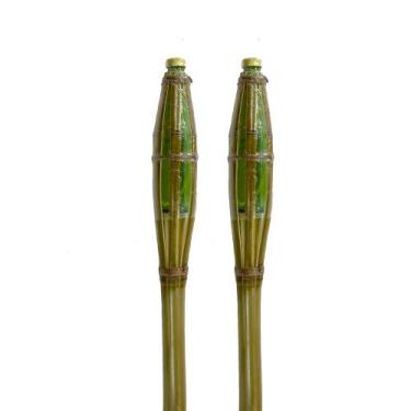 Imagem de Kit 2 Tochas De Bambu Iluminação Decoração Luau Festa 130cm - AMK - Ja