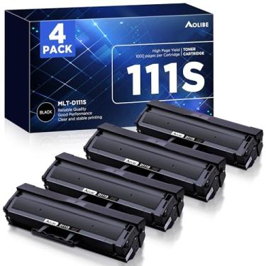 Imagem de AOLIBE Cartucho de toner mlt-d111s de alto rendimento compatível com samsung 111s mlt-d111s mlt-d111l d111s funciona com impressora samsung xpress m2020w m2024w m2070fw m2070w m2020 (4 preto